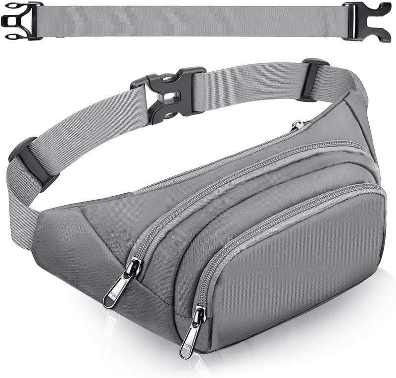 Syican Large Fanny Pack for Women Men - Waist bag with 3-Zipper Pockets, Gifts for Enjoy Sports Traveling Workout Casual Hands-Free crossbody bags Fits MAX 7.9'' iPad & 6.6'' Phone - Image 1